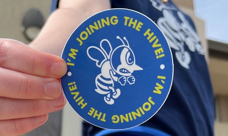 sticker that says I'm Joining the Hive